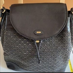 BALLY WEAVE LEATHER DRAWSTRING BAG